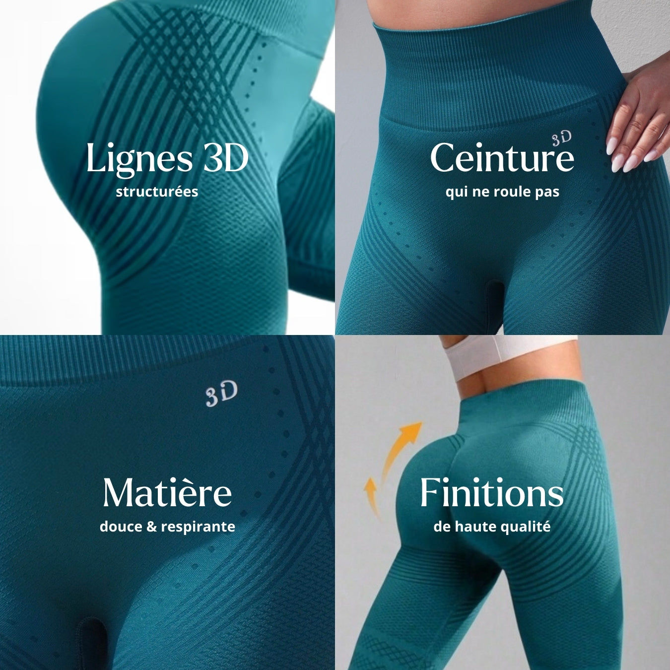 Bradiva- Legging 3D Innovant, Anti Cellulite Confort & Bien-Être